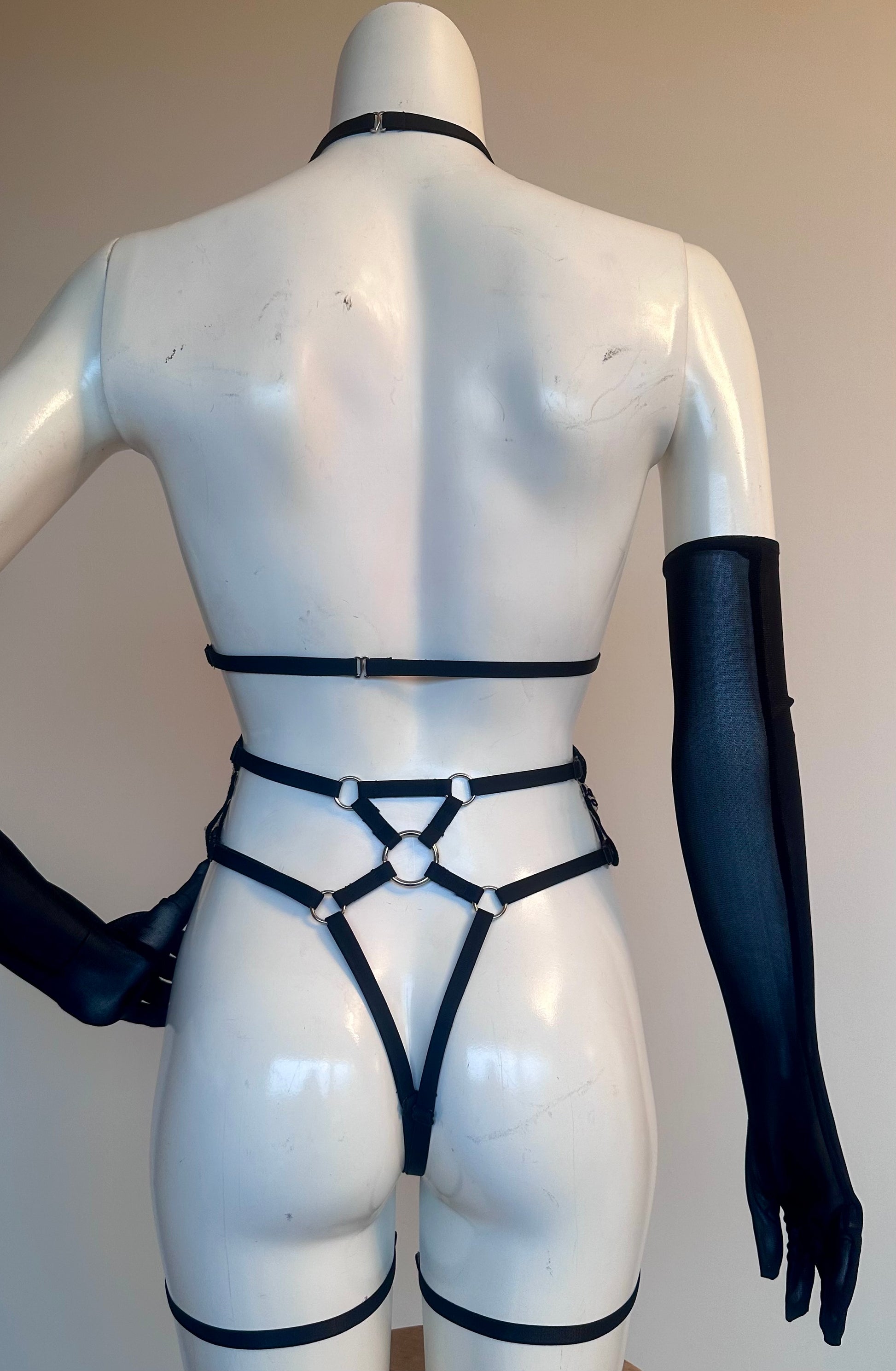 Celine black lace playsuit