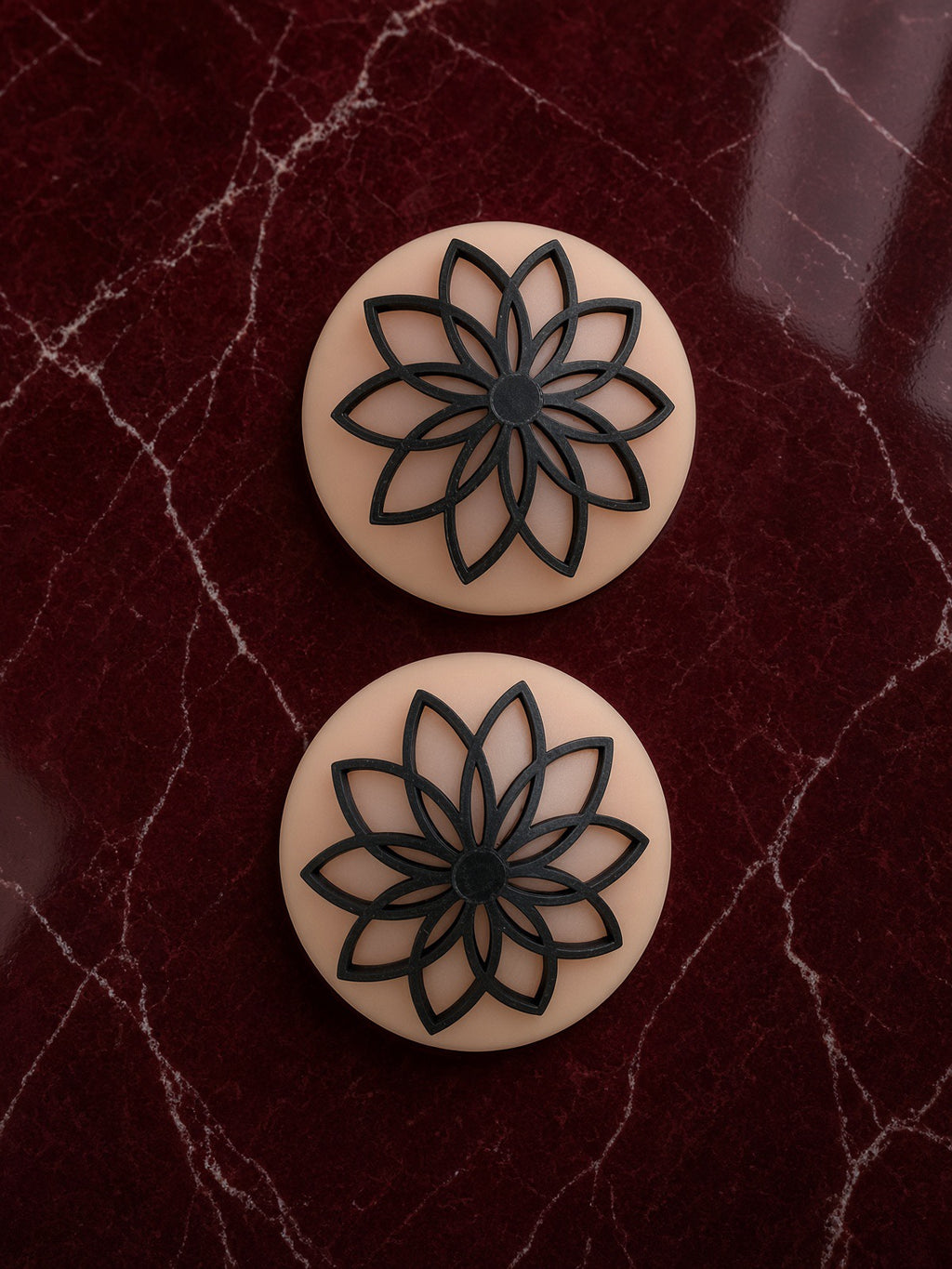 Black Petal Silicone Nipple Pasties – Reusable
