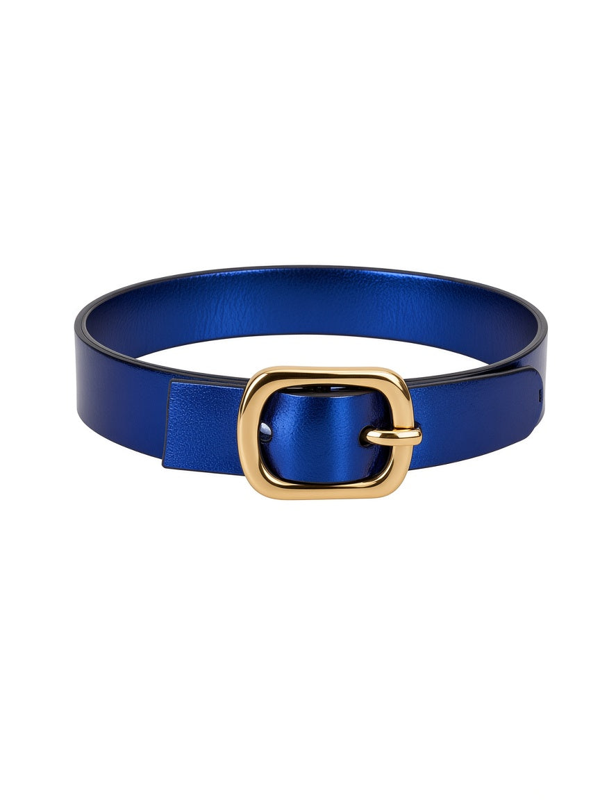 Gladiola leather choker with hanging ring