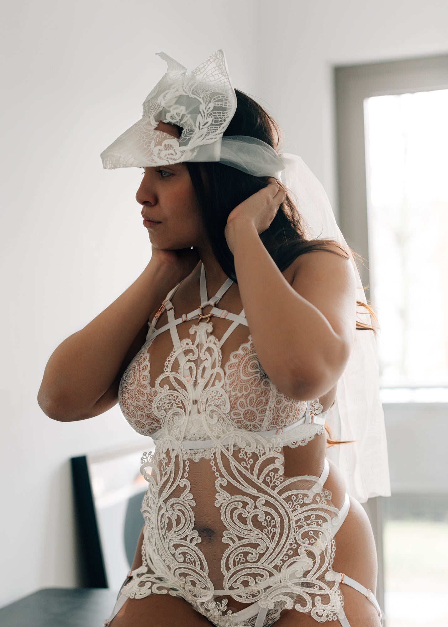 Lorie lingerie playsuit : bridal collection - Amoreze