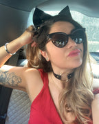 Halloween pack: leather choker + ears