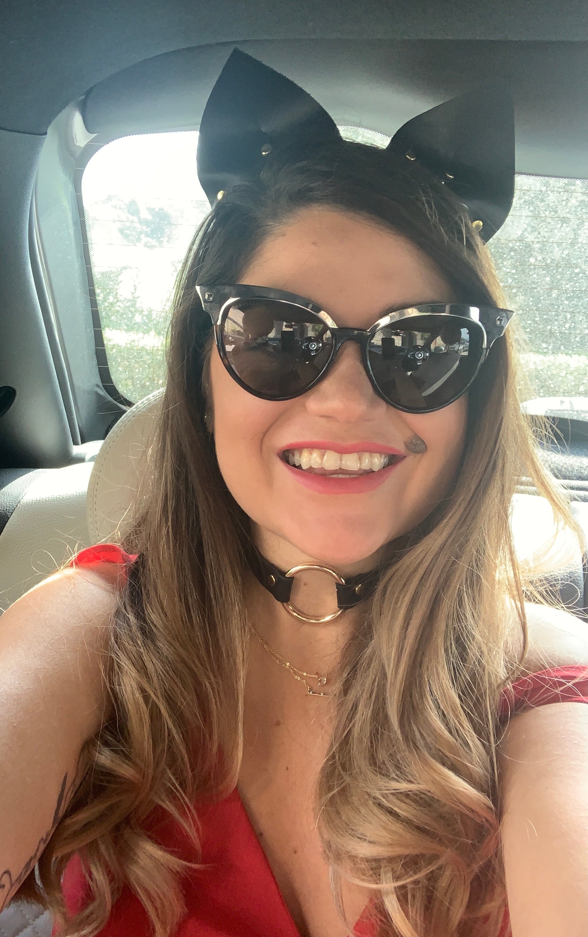 Halloween pack: leather choker + ears