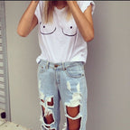 Boobies t-shirt hand painted