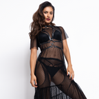 Lingerie for empowering women. It's just an indescribable feeling when you wake up in the morning, rubbing the sleep out of your eyes and your thoughts start circling around the range of tasks you have ahead of you and then, a little intimidated, you start putting on garment after garment and then, opting for suspenders instead of tights, like our Bridgitte Leather Garter Belt, with the playful, finely crafted leather bows.