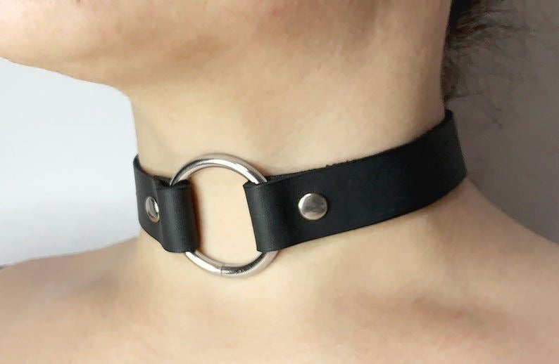 Leather collar Leather choker necklace Gothic leather choker Leather choker with spikes Handmade leather choker