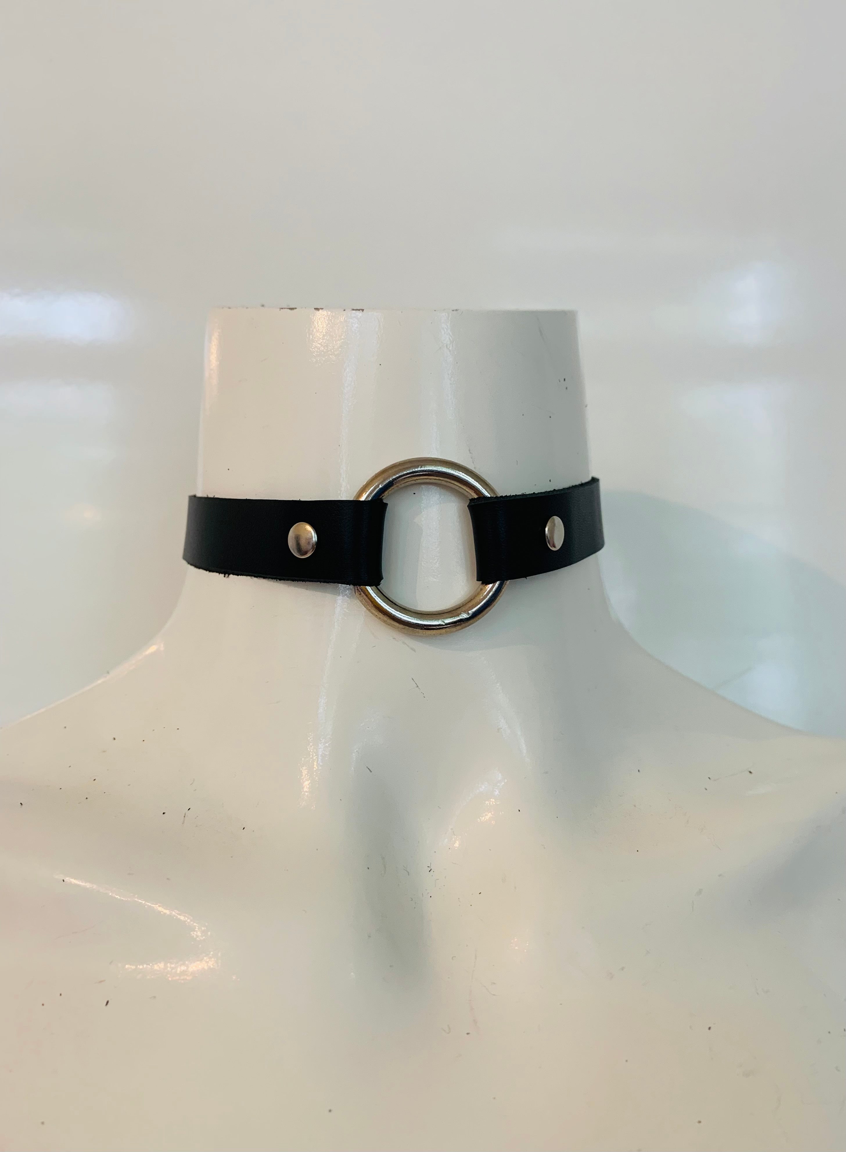 Leather collar Leather choker necklace Gothic leather choker Leather choker with spikes Handmade leather choker