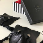 Cat shaped leather nipple pasties - Amoreze