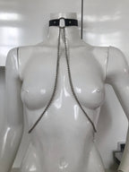 Alexia Leather Choker - Amoreze, Leather collar Leather choker necklace Gothic leather choker Leather choker with spikes Handmade leather choker 