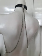 Alexia Leather Choker - Amoreze, Leather collar Leather choker necklace Gothic leather choker Leather choker with spikes Handmade leather choker 