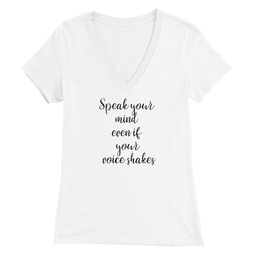 Speak your mind - Premium Womens V-Neck T-shirt