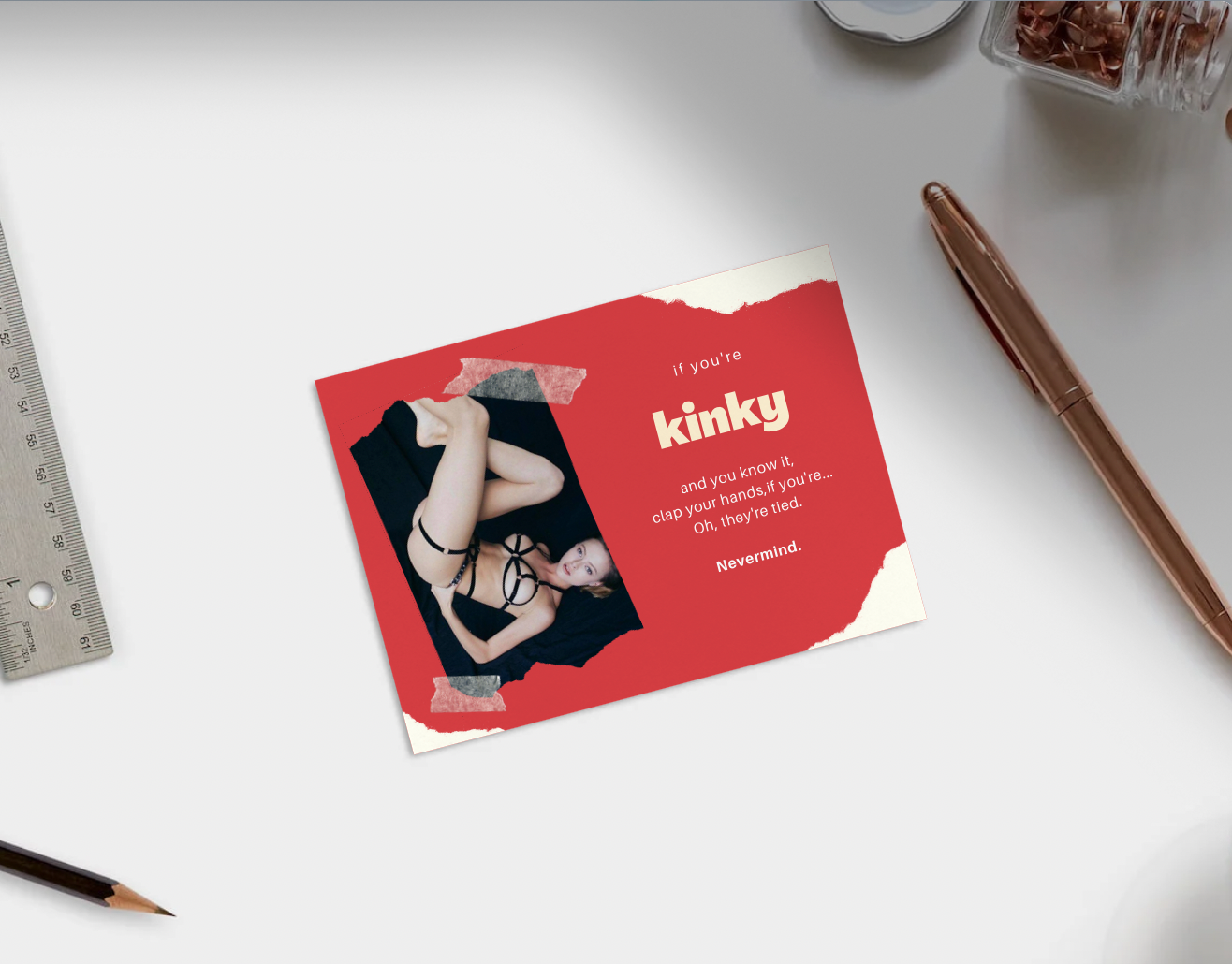 If you are kinky and you know it / Kinky postcard: Christmas edition